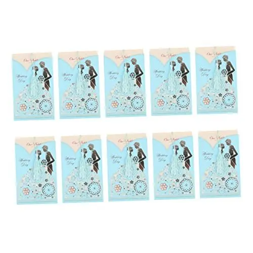Produktbild: OKUMEYR 10er-pack Hohle Hochzeitseinladungen Mit Quasten Bräutigam Braut Hochzeitsdekor Einladungskarten Für Glückwünsche