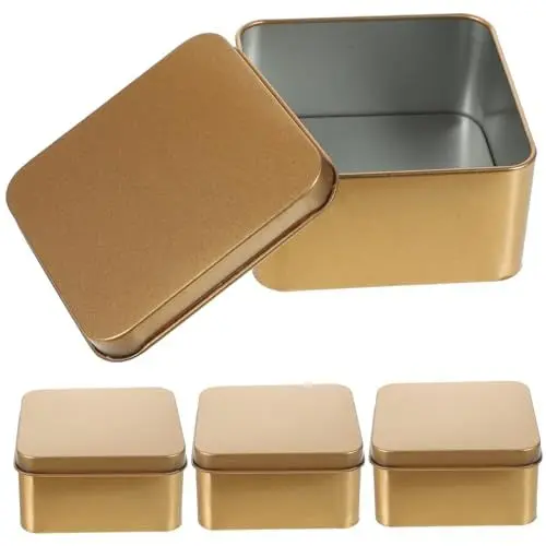 Produktbild: OKUMEYR 10-teiliges Süßigkeiten-dose-set Quadratische Dekorative Aufbewahrungsbox Mit Deckel Für Kekse Teeblätter Süßigkeitenverpackung