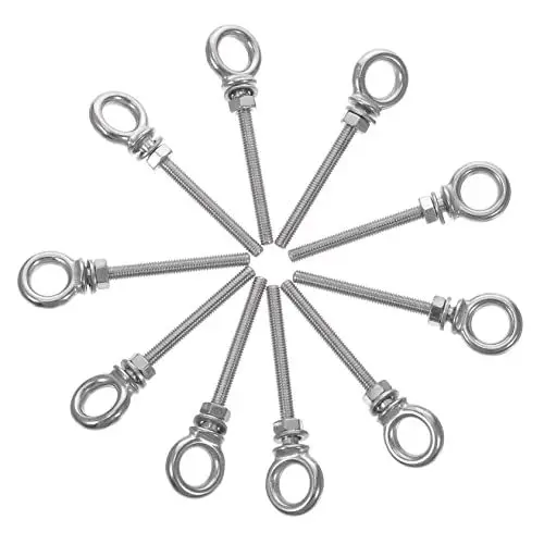 Produktbild: OKUMEYR 10 Stück 316 Edelstahl M6x60 Ringschrauben Hochleistungs-hebebolzen Für Den Außen- Und Innenbereich