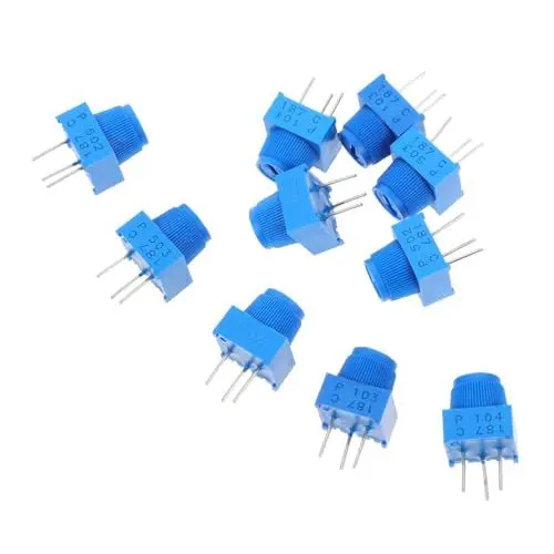 Produktbild: OKUMEYR 10stücke Trimmer Potentiometer Assortment Kit Mit Knopf Für Präzisionsschaltungen Widerstandseinstellung Für Audiogeräte Und Messgeräte Langlebiges Material