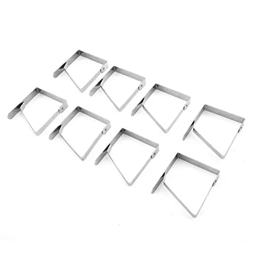 Produktbild: OKUMEYR 10st Tischdeckenhalter Im Freien Tischdecken Für Den Außenbereich Verdickte Tischdeckenclips Metallische Tischdecke Camping-tischdecke Verstellbarer Tisch Outdoor-tischdecke Silver