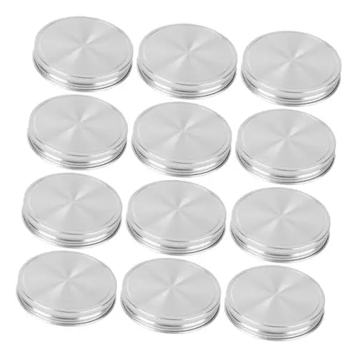 Produktbild: OKUMEYR 12St nachhaltige big mouth gemüse einlegen food safe pickles tatsächl Lebensmittelsicherheit pickpott kimchi Silikondichtung Haushalt Einmachglas Rostfreier Stahl Abdichtungskappe