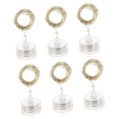 Produktbild: OKUMEYR 2sets Tauch Licht String Lichter Taste Batterie Für Aquarium Wein Tasse Dekorative 6 Stücke * 2