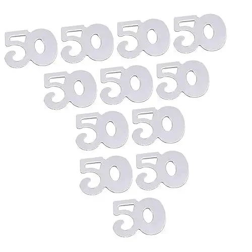 Produktbild: OKUMEYR Pailletten-konfetti Für Die 50 Geburtstagsparty 1800 Stück 45 G Silber Ideal Für Hochzeitstagsdekorationen