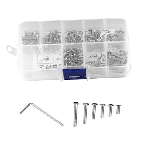 Produktbild: OKUMEYR A2311 190-teiliges Schrauben- Und Muttern-set Aus Edelstahl Runde Innensechskantschrauben Größe Korrosiv Mehrzweck-set