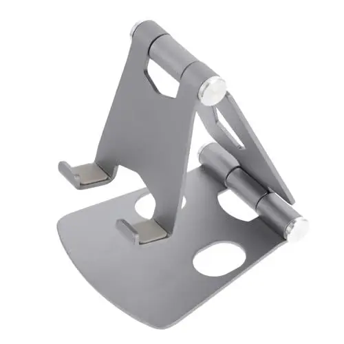 Produktbild: OKUMEYR Aluminium-telefonhalter Schreibtischhalterung Metallfarbe Stabile Basis Ideal Für Filme Und Spiele