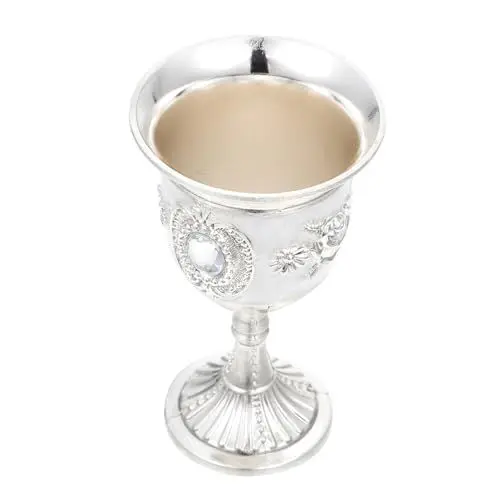Produktbild: OKUMEYR 1Stk Stielgläser für den einzug weihnachsgeschenk wasserbrille kleiner Hochzeitskelch Whisky-Gläser Tasse exquisiter Weinkelch exquisiter Weinbecher Zinn-Legierung Silver