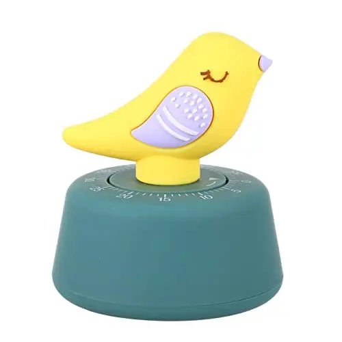 Produktbild: OKUMEYR 1Stk Vogel umkehr gerät digitaler Timer Cartoon-Timer Zeitmessgerät für die Küche Digitaluhren küchentimer Kinder Timer mechanische Zeitschaltuhr Aufziehuhr für die Küche pp Yellow