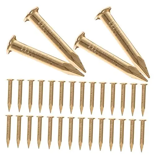 Produktbild: OKUMEYR 1 Packung kleiner Holzpflock büroartikel bürobedarf Wandhaken dekorativ Wandnägel Nägel für die Wand Wandbehang-Set reines Kupfer kleiner Nagel hängende Nägel Holznagel Bild