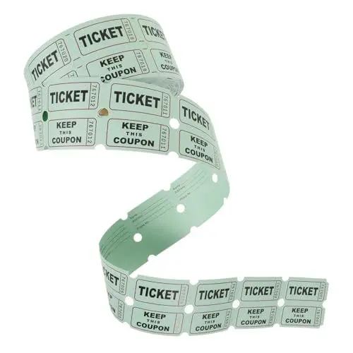 Produktbild: OKUMEYR 100 Stück Tombola-lose Aus Stabilem Papier Karnevalstickets Für Feiern Und Partys