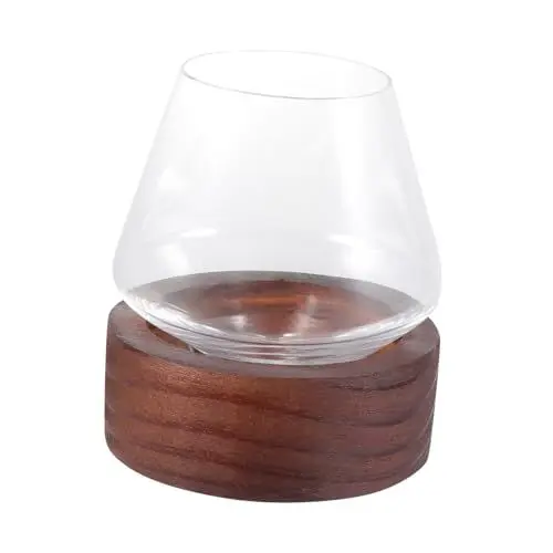 Produktbild: OKUMEYR Kristallrotations-weinbecher – 1 Set Tumbler-weingläser – Whiskyglasbecher – Whiskyware – Wärmeisolierung Für Bourbon Bier