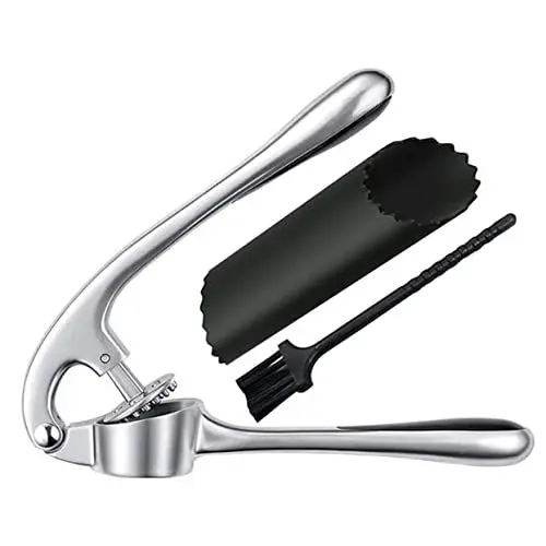 Produktbild: OKUMEYR 1 Satz Knoblauchpresse Knoblauchpüree Hersteller Knoblauchmühle Manuelle Knoblauch Zwiebelpresse Saubere Liebe Drücken Sie Knoblauchschäler Petersilie Zinklegierung Handlich