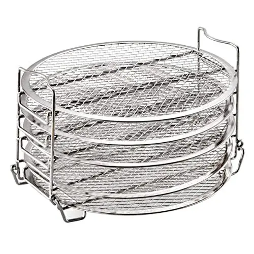 Produktbild: OKUMEYR 1satz Dehydrator Rack Für Air Fryer Stapelbares Zubehör Für Grill Rostfrei Leicht Zu Reinigen Für Obst Trocknen