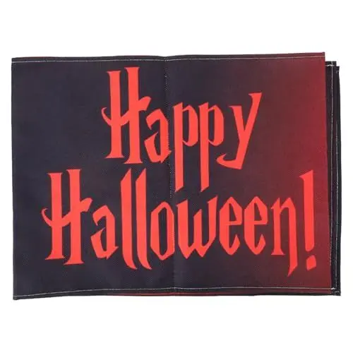 Produktbild: OKUMEYR Halloween Tischläufer Kürbis Geisterhaus Stil Dekorative Tischdecke Für Das Abendessen Für Festliche Anlässe