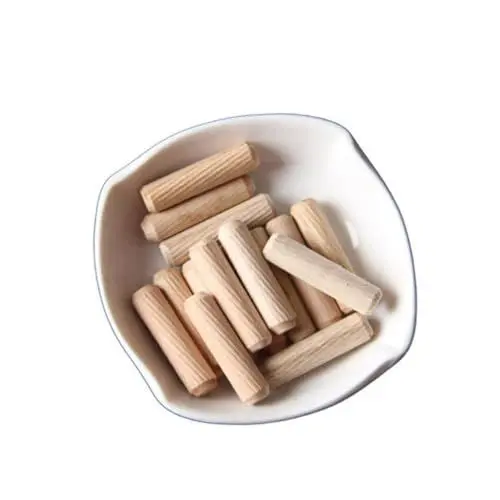 Produktbild: OKUMEYR Dübel Aus Eukalyptusholz 200 Stück 6 Mm 30 Mm L Gerade Geriffelt Für Möbeldekor