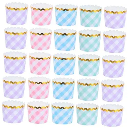 Produktbild: OKUMEYR Heißprägegitter-muffinförmchen Aus Papier Cupcake- 200 Stück Backförmchen Für Besondere Anlässe
