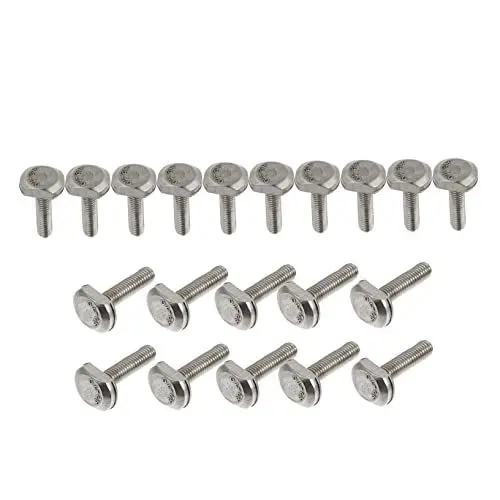 Produktbild: OKUMEYR 20 Stück T-bolzen Edelstahl-klemmschrauben Vierkantschrauben T-nut-bolzen Für Aluminiumlegierungen Zahnstangenmontage Klemmverschlüsse