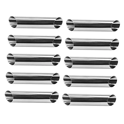 Produktbild: OKUMEYR 20st Croissant-spiralrohr Gebäck Hörner Formen Brot Brioche Gebäck Croissant Backformen Für Croissants Kleine Gebäckformen Backhörnchen Horn Rostfreier Stahl Silver