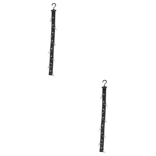 Produktbild: OKUMEYR 2St Hockey-Aufhänger kleiderbügel hosenträger kleiderregal outdoor ausrüstung Wäscheständer Hockey-Trockengestell Eishockey-Ausrüstung Hockeyausrüstung Rostfreier Stahl Black