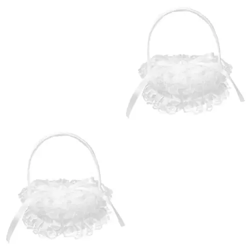 Produktbild: OKUMEYR 2 Stücke Luxus Spitze Kissen Für Frauen Hochzeit Engagement Box Herz Form Kissen Decor