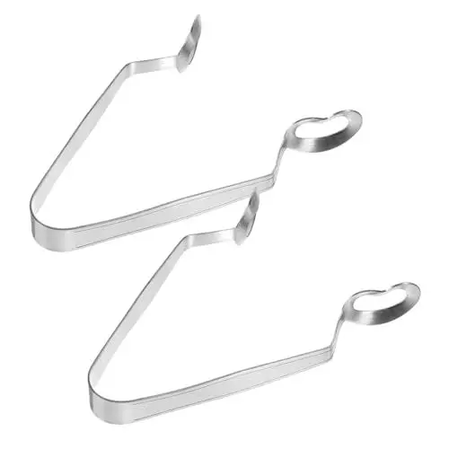 Produktbild: OKUMEYR 2stücke Edelstahl Schneckenzange Hochwertige Servierzange Für Schnecken Muscheln Und Andere Speisen Für Restaurant Partys Und Besondere Anlässe