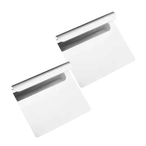 Produktbild: OKUMEYR 2St Teigschneider ausstechplatte cutter messser Schneidemesser küchenmaschiene mutfak aksesuarları Teighacker Pizzaschneider Grillschaber Pizzateig Pizza- Silver