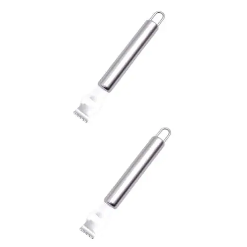 Produktbild: OKUMEYR 2St Zitronenschäler küchengadget küche Gadget Citrus zester kitchenware küchen geräte kühlschrank Gadget sparschäler Orangenschäler Edelstahl Fruchtschalenschäler Zitronenschale