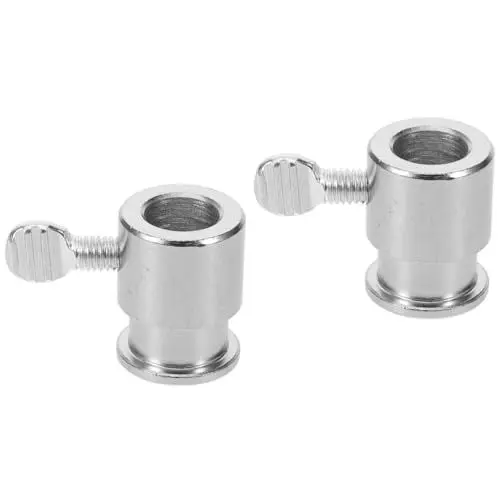 Produktbild: OKUMEYR 2St Zubehör Grill Rotisserie Rotisserie-Grill Drehspießwaage Grill-Drehspieß-Set Barbecue Grillhülse Drehspießstangenstopps wiederverwendbare Spuckstopper Eisen verchromt Silver