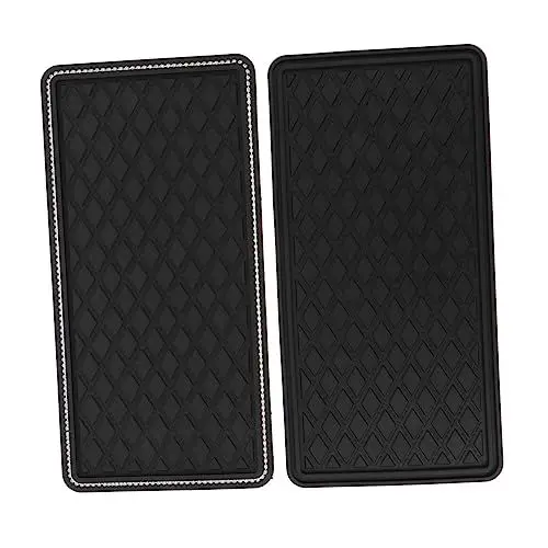 Produktbild: OKUMEYR 2St rutschfeste Matte Auto antirutschmatte armaturenbrett matten Autos Autohalterung handyhalter für Auto Telefon-Dashboard Anti-Rutsch-Pad Antirutschmatte fürs Auto PVC Black