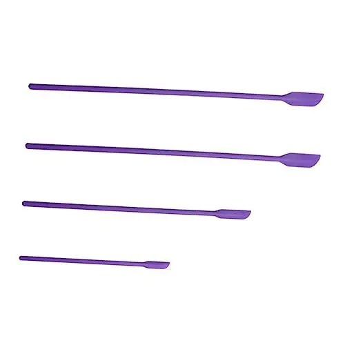 Produktbild: OKUMEYR 2 Sets 4-teiliges Silikon-spatel-set Küchenspatel Make-up-spatelgriff Mini-größe Leicht Zu Reinigen Robustes Antihaftbeschichtetes Küchengerät