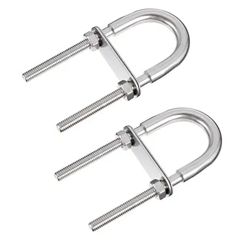 Produktbild: OKUMEYR 2stücke Edelstahl U-bolt Hochwertige U-bügel Für Bootstrailer Rostfrei Und Verschleißfest Für Schiffs Und Industrieanwendungen Zubehör Für Seil Und Rigging-bedarf