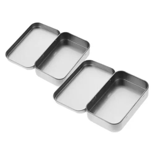Produktbild: OKUMEYR Metall Aufbewahrungsbox Rechteckig Mit Deckel Kleine Metalldose Für Süßigkeiten Tragbare Kasten Für Kleine Gegenstände
