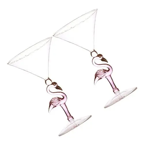 Produktbild: OKUMEYR Gathering Cocktailglas-set Flamingo-design 200 Ml Weingläser Für Bar Nachtclub