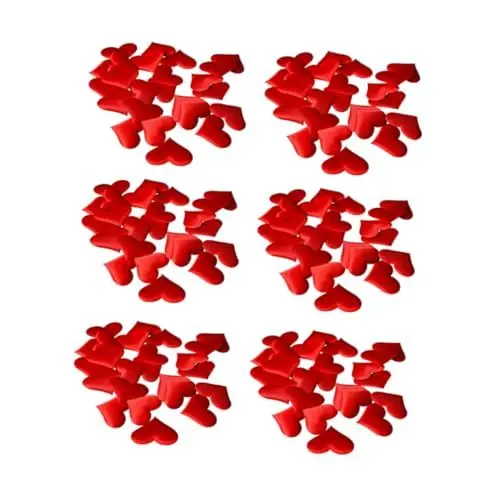 Produktbild: OKUMEYR Ornament Supplies Herzförmige Blütenblätter Künstliche Hochzeitsblätter Wurfblätter Hochzeitsbettdekorationen Für Valentinstag Hochzeit Verlobung Zufällige Farbe