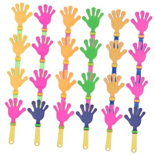 Produktbild: OKUMEYR Cheerful Party 36 Stück Handklatscher Für Kinderspielzeug Sicheres Kunststoffmaterial Für Schulveranstaltungen Zufällige Farbe