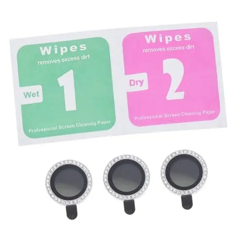 Produktbild: OKUMEYR 3St Linsenfilm schutzfolien handykamera Handy objektive Lenses Handy Camera Handylinse Linsenschutz 13 Kameraschutz Objektiv-Schutzabdeckung Telefon liefert gehärtetes Glas Silver