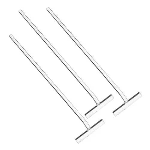 Produktbild: OKUMEYR 3St Zellverteiler Glaszelle Glasauftrag Mehrfachnutzung mit Glasstreuer Laborbedarf Präzise Anwendung mit Glasstreuer Petri-Spreader Glasstab Laborgerät Laborzubehör Transparent