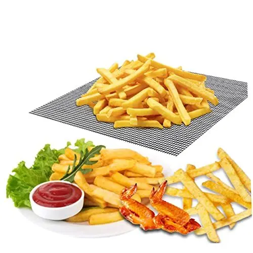 Produktbild: OKUMEYR Grill Unterlage Boden Grill Zubehör Grillauflage Grillzubehör Grillunterlage Antihaftmatte Grillgittermatte Wiederverwendbares Grillzubehör