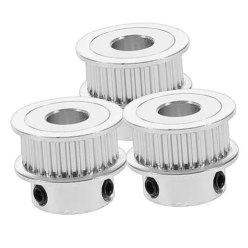 Produktbild: OKUMEYR 3 Stück 30 GT2 Synchronriemenscheibe Leichtmetallrad für 3D-Drucker Zahnriemenscheibe Synchronrad Umlenkrolle für 3D-Drucker Aluminium 3D Drucker Zubehör Spanner Leerlauf