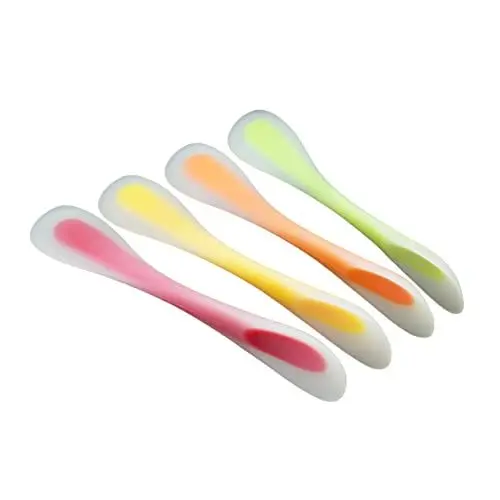 Produktbild: OKUMEYR Silikon-Doppelkopf-Spatel-Set Gebäck-Butterschaber 4-teiliges Backwerkzeug für Desserts zufällige Farben