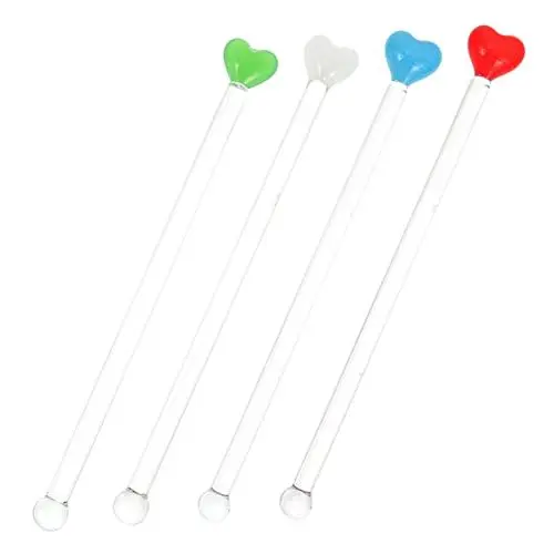 Produktbild: OKUMEYR 4 Stücke Wiederverwendbare Edelstahl Rührstäbchen für Cocktails und Kaffee Langlebige Swizzle Sticksmodernen Farben Ideal für Partys Bars und Zuhause