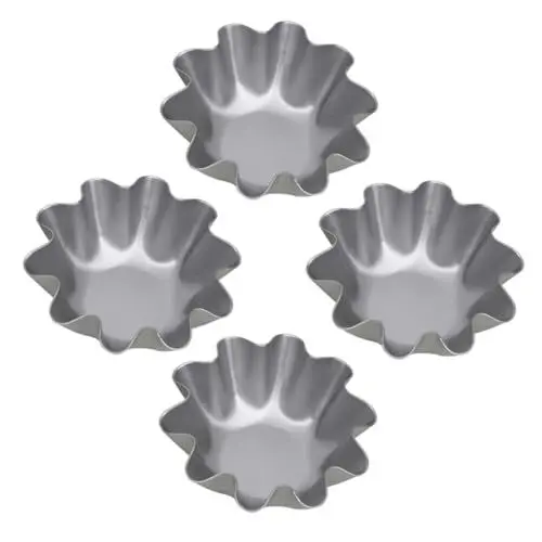 Produktbild: OKUMEYR 4 Stück Eierkuchenformen Antihaftbeschichtete Kuchenbleche Metall-geleeformen Für Desserts