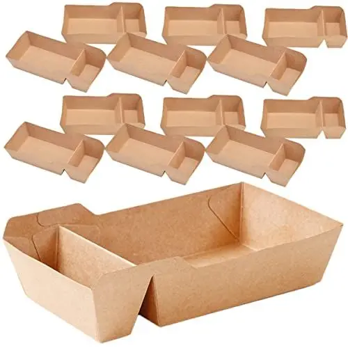 Produktbild: OKUMEYR Geschenkboxen Snack-leckerli-Box Papier-Snack-Tasche Party-Snack-Eimer 50 Stück Praktischer Leckerli-