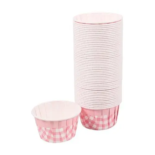 Produktbild: OKUMEYR 50 Stück Cupcake-förmchen Aus Papier Muffin-förmchen Aus Papier Dessertschalen Hitzebeständige Backförmchen Antihaftbeschichtet Für Einfaches Herauslösen