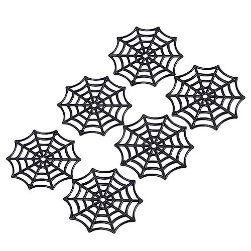 Produktbild: OKUMEYR 50 Stück Schwarzes Spinnennetz Halloween Deko Zubehör Hochwertige Plastik Spinnenweben für Gruselige Halloween und Zombie Partys Wiederverwendbar und Langlebig