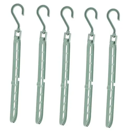 Produktbild: OKUMEYR 5 Stück 9 Kleiderbügel Organizer kleiderständer kleiderbügel platzsparend aufhänger Hanger Hemdenbügel Kleiderbügel zur Aufbewahrung von Kleidern Garderobenständer Wäscheständer