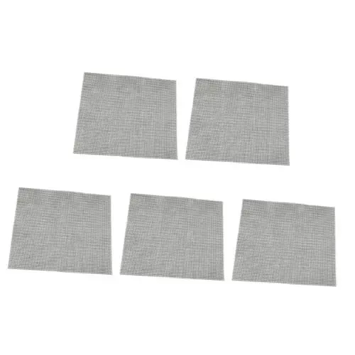Produktbild: OKUMEYR 5 Stück Blätter Backmatte grill unterlegmatte grill auflage grill matte unterlegmatte grill grillmatte für eine grillmatte Fiberglasgewebe Grillpad PTFE-Matte Antihaftmatte Silver