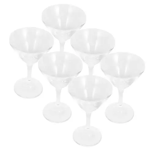 Produktbild: OKUMEYR 6 Stücke Highball-gläser 120ml Kristall Cocktail Tassen Vielseitige Kelche Für Hochzeit Party Bar Elegante Servieren