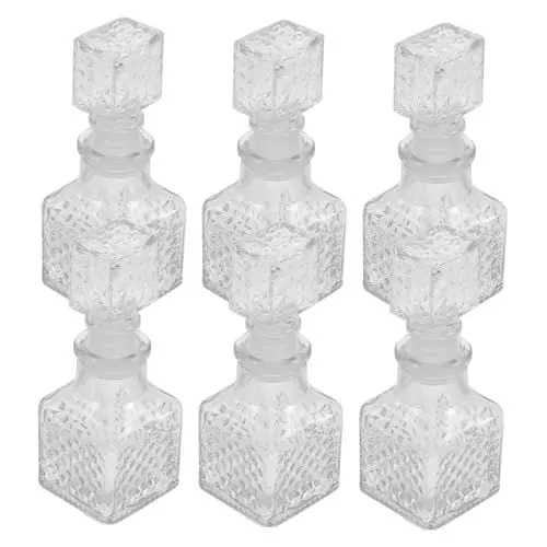 Produktbild: OKUMEYR 6St Karaffe Alkohol Cocktail weinflasche weißwein Weinprobe Weinbelüfter Bourbon-Dekanter Wodka-Dekanter Rotweinbehälter Dekanter Kork Schnapsflaschen Dekanter mit Korkstopfen Glas