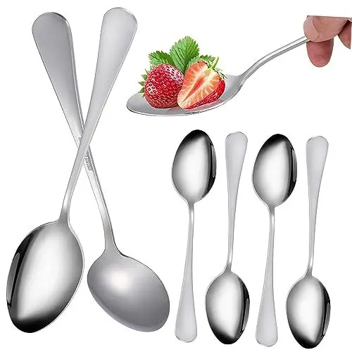 Produktbild: OKUMEYR 6St Löffel Suppe Gewürzlöffel Essenslöffel Salatlöffel Kaffee- -Löffel büroradio offic grillschrank grillkamin Suppenlöffel Haushaltsreislöffel Rostfreier Stahl
